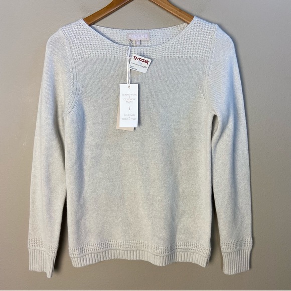 Bendetta B Cream Sweater Wool Cashmere Blend Small NWT - Picture 2 of 8